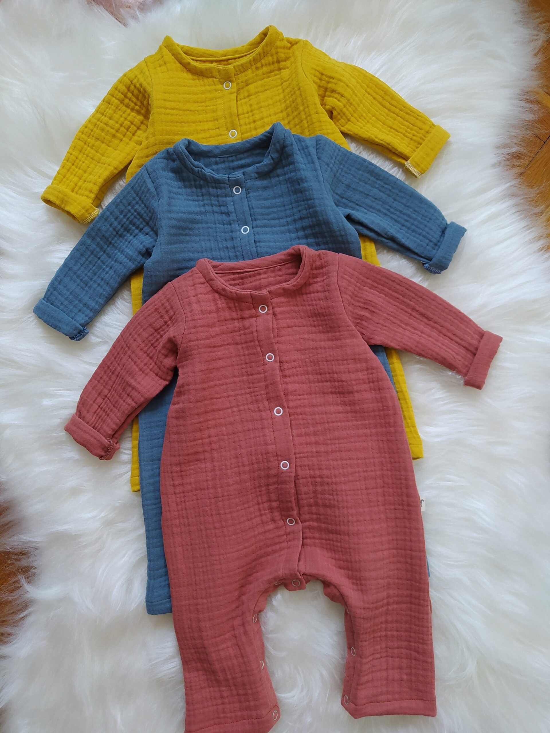 Newborn Baby Muslin Rompers - Image 2