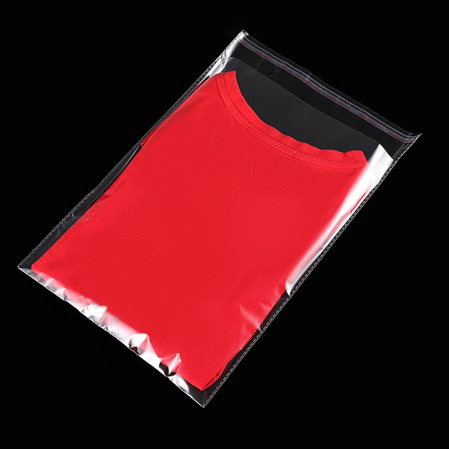 Clear Resealable Cellophane Plastic Bags Self Adhesive for Packaging Shirts, Clothing and Products,100 Pcs 10×14 Inches Self Sealing Cellophane Bags